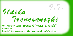 ildiko trencsanszki business card